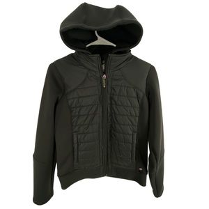 Calia by Carrie Underwood Quilted Full Zip Hoodie Jacket Black Women's Size S